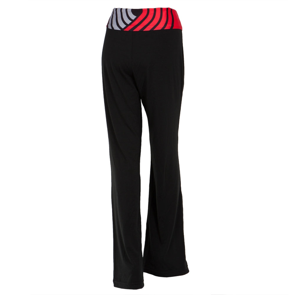 Portland Trail Blazers - Flip Down Waistband Logo Juniors Yoga Pants Women's Yoga Pants Portland Trail Blazers   