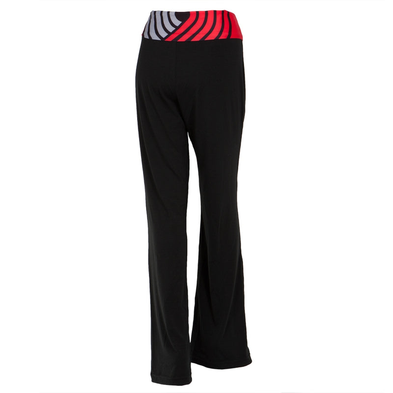 Portland Trail Blazers - Flip Down Waistband Logo Juniors Yoga Pants Women's Yoga Pants Portland Trail Blazers   