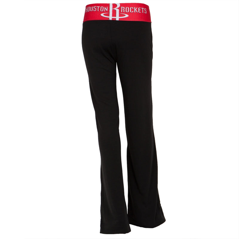 Houston Rockets - Flip Down Waistband Logo Juniors Yoga Pants Women's Yoga Pants Houston Rockets   