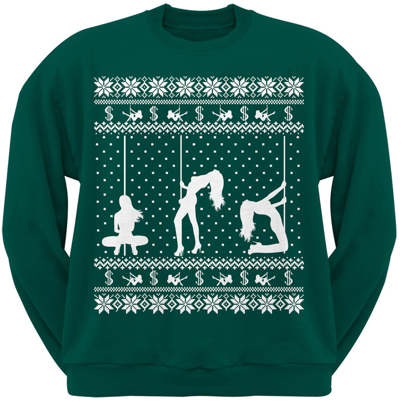 Stripper Silhouette Ugly Christmas Sweater Mens Sweatshirt Men's Sweatshirts Old Glory   