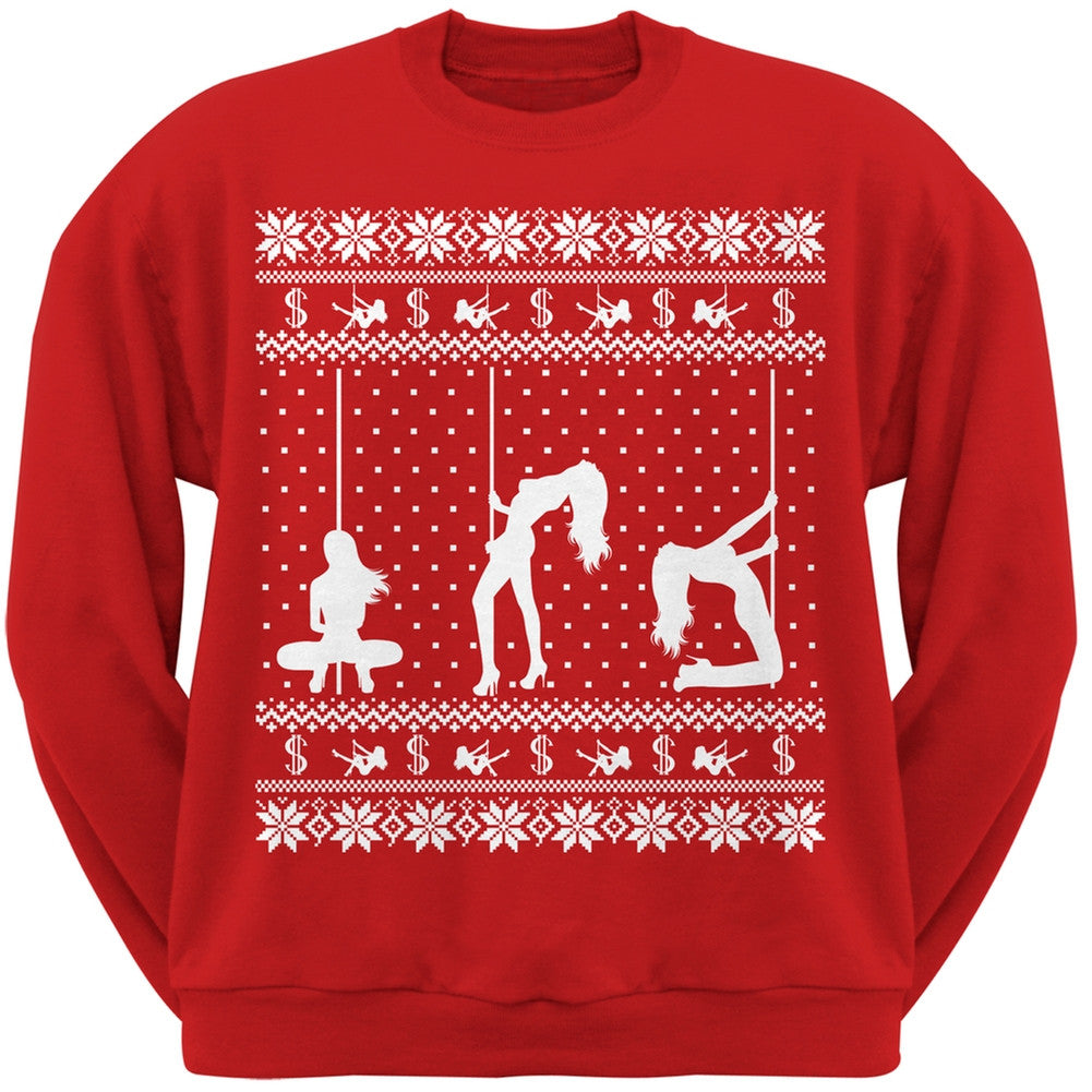 Stripper Silhouette Ugly Christmas Sweater Mens Sweatshirt Men's Sweatshirts Old Glory   