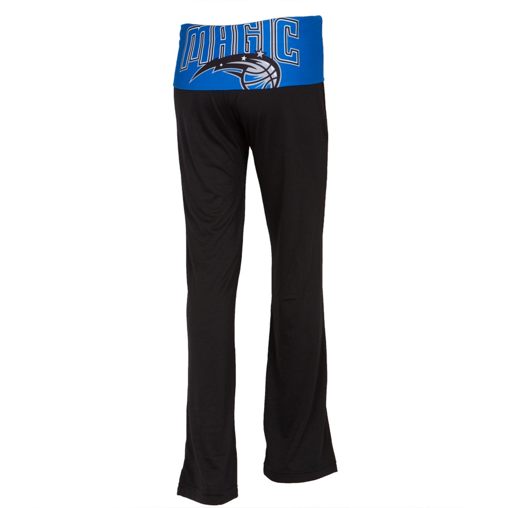 Orlando Magic - Flip Down Waistband Logo Juniors Yoga Pants Women's Yoga Pants Orlando Magic   