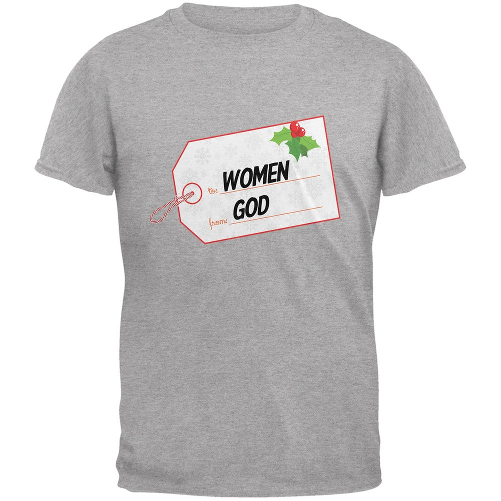 To Women From God Christmas Tag Black Youth T-Shirt Youth T-Shirts Old Glory   