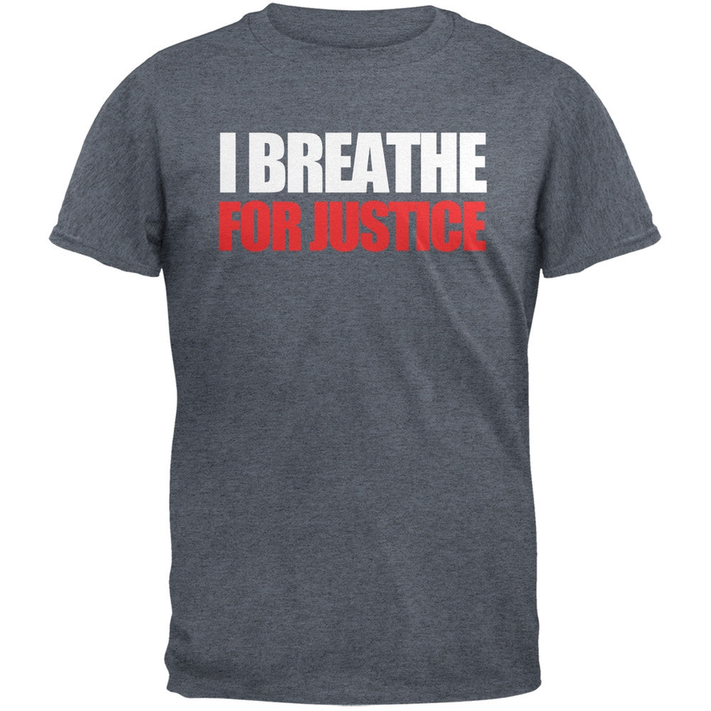 I Breathe For Justice Black Adult T-Shirt Men's T-Shirts Old Glory   