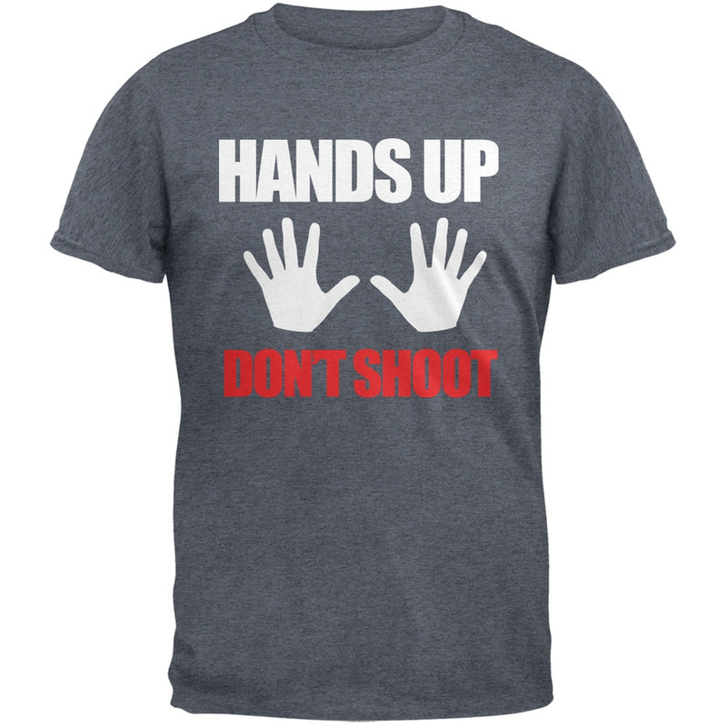 Hands Up Don't Shoot Military Green Adult T-Shirt Men's T-Shirts Old Glory   