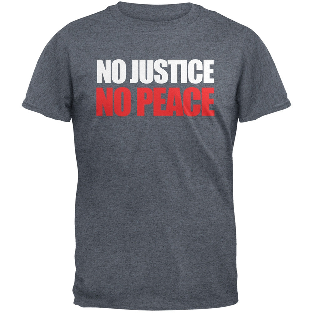 No Justice No Peace Black Adult T-Shirt Men's T-Shirts Old Glory   