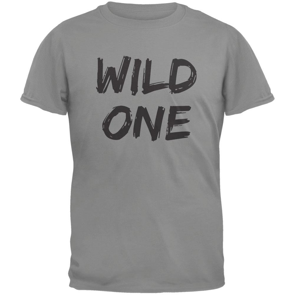 Wild One Grey Adult T-Shirt Men's T-Shirts Old Glory   