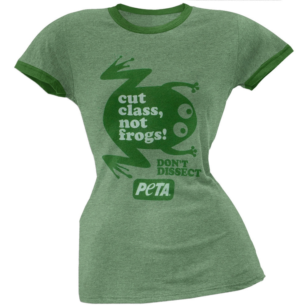 PETA - Cut Class Soft Juniors Ringer T-Shirt Juniors T-Shirts PETA   