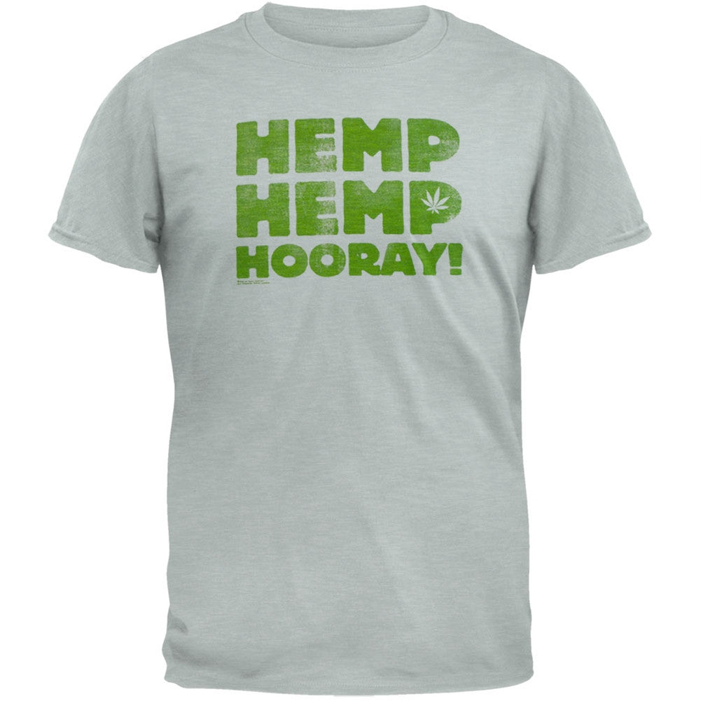 Hemp Hemp Hooray Adult T-Shirt Men's T-Shirts Old Glory 2XL Grey 