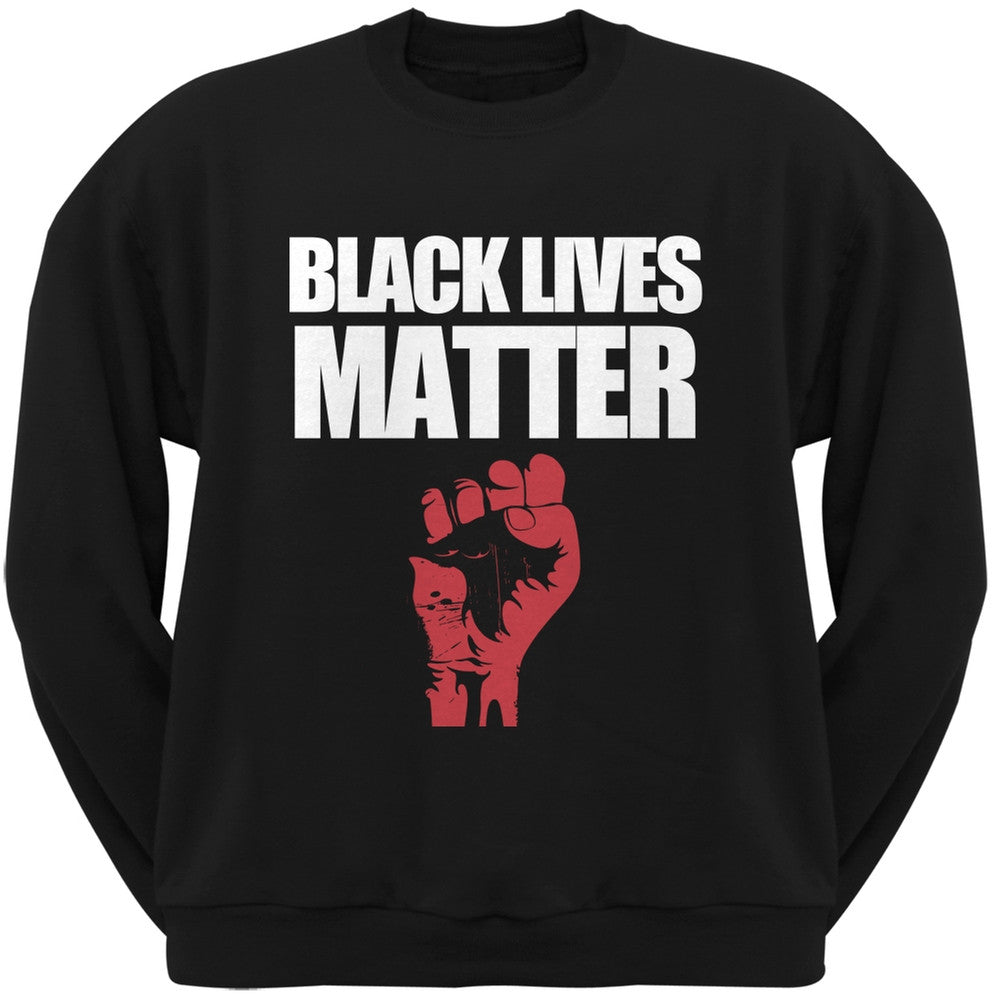 Black Lives Matter Black Adult Sweatshirt Men's Sweatshirts Old Glory SM Black 