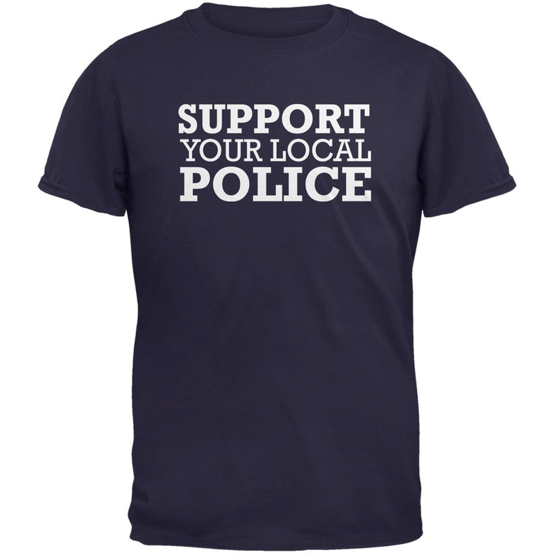 Support Your Local Police Red Adult T-Shirt Men's T-Shirts Old Glory   