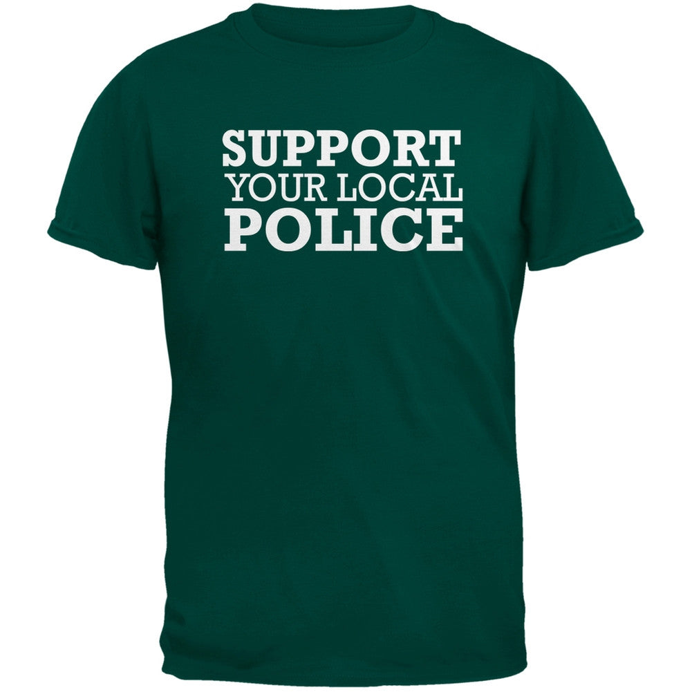 Support Your Local Police Black Adult T-Shirt Men's T-Shirts Old Glory   