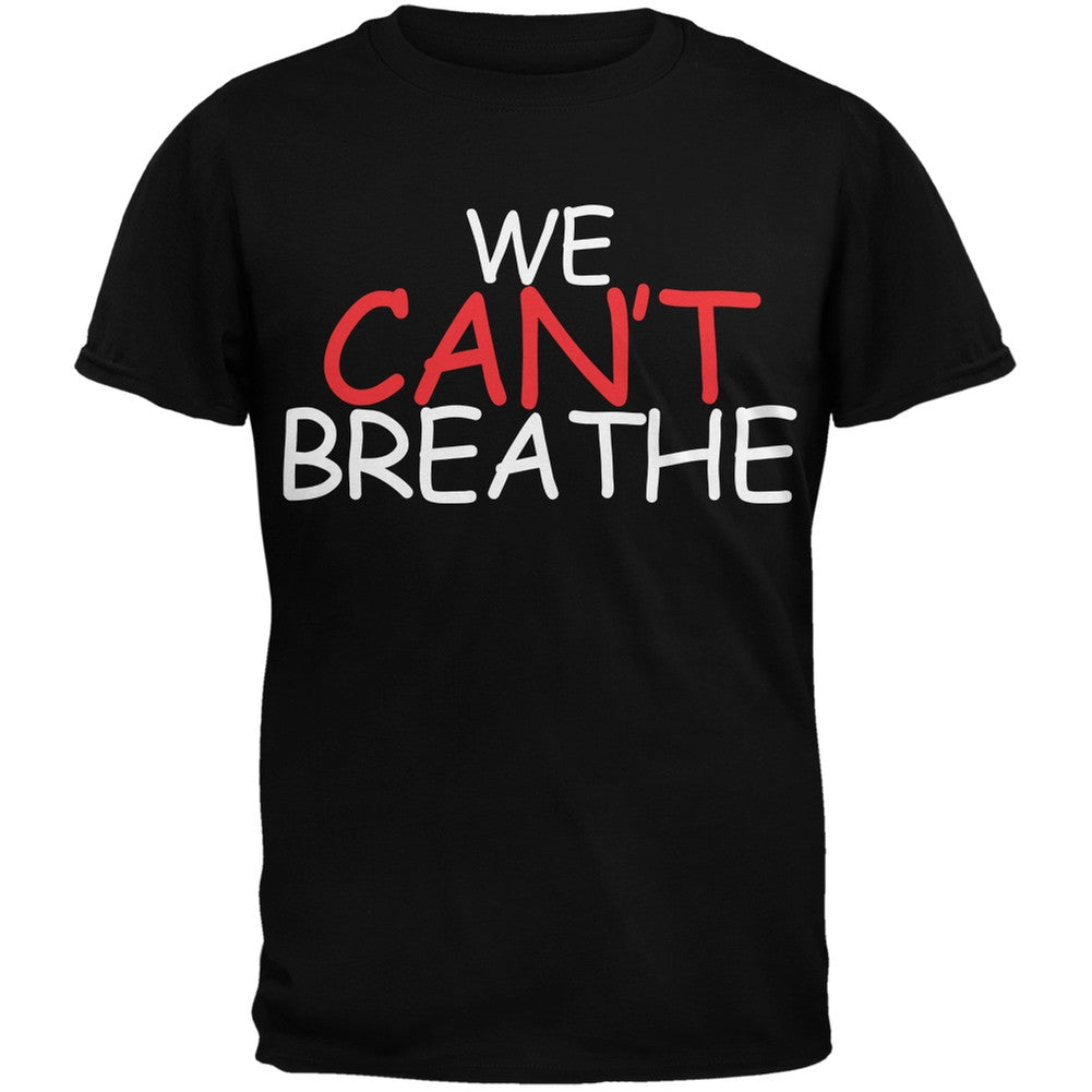 We Can't Breathe Comic Black Adult T-Shirt Men's T-Shirts Old Glory SM Black 