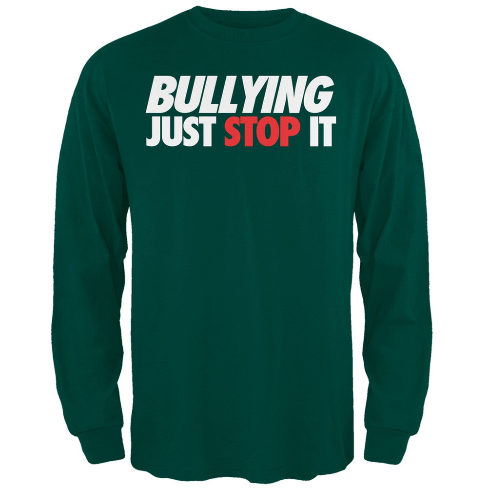 Just Stop It Bullying Black Adult Long Sleeve T-Shirt Men's Long Sleeves Old Glory   