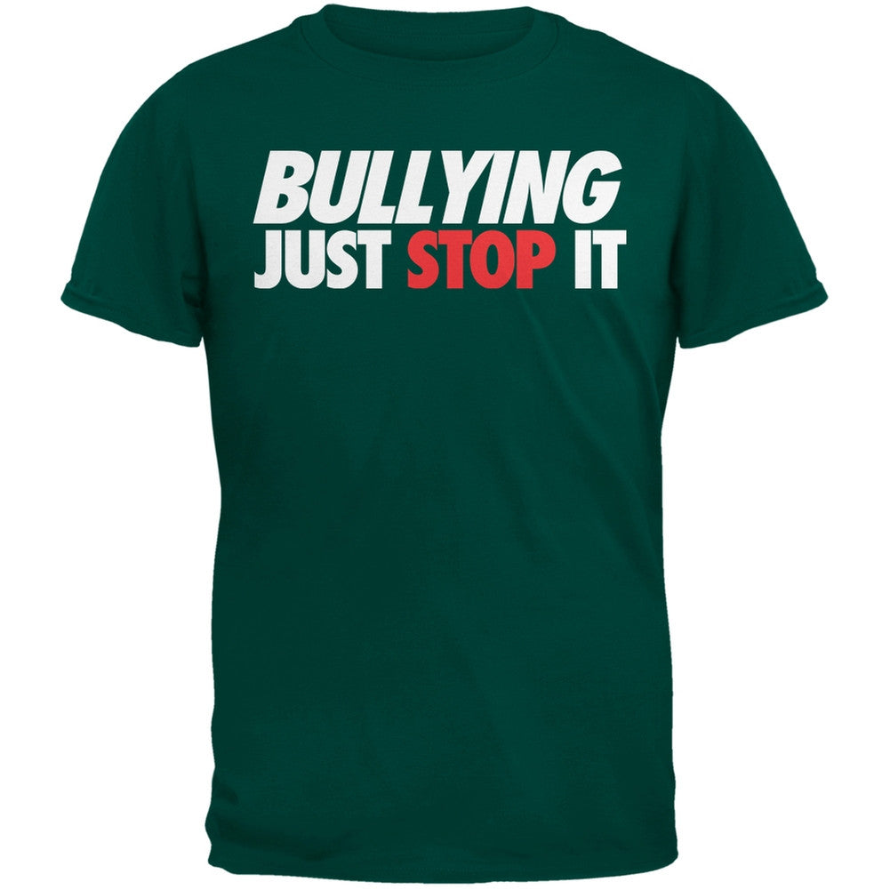 Just Stop It Bullying Heather Grey Adult T-Shirt Men's T-Shirts Old Glory   