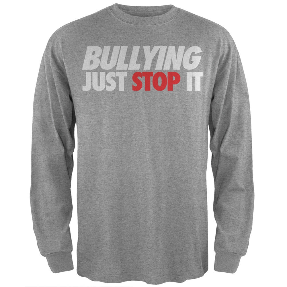 Just Stop It Bullying Black Adult Long Sleeve T-Shirt Men's Long Sleeves Old Glory   