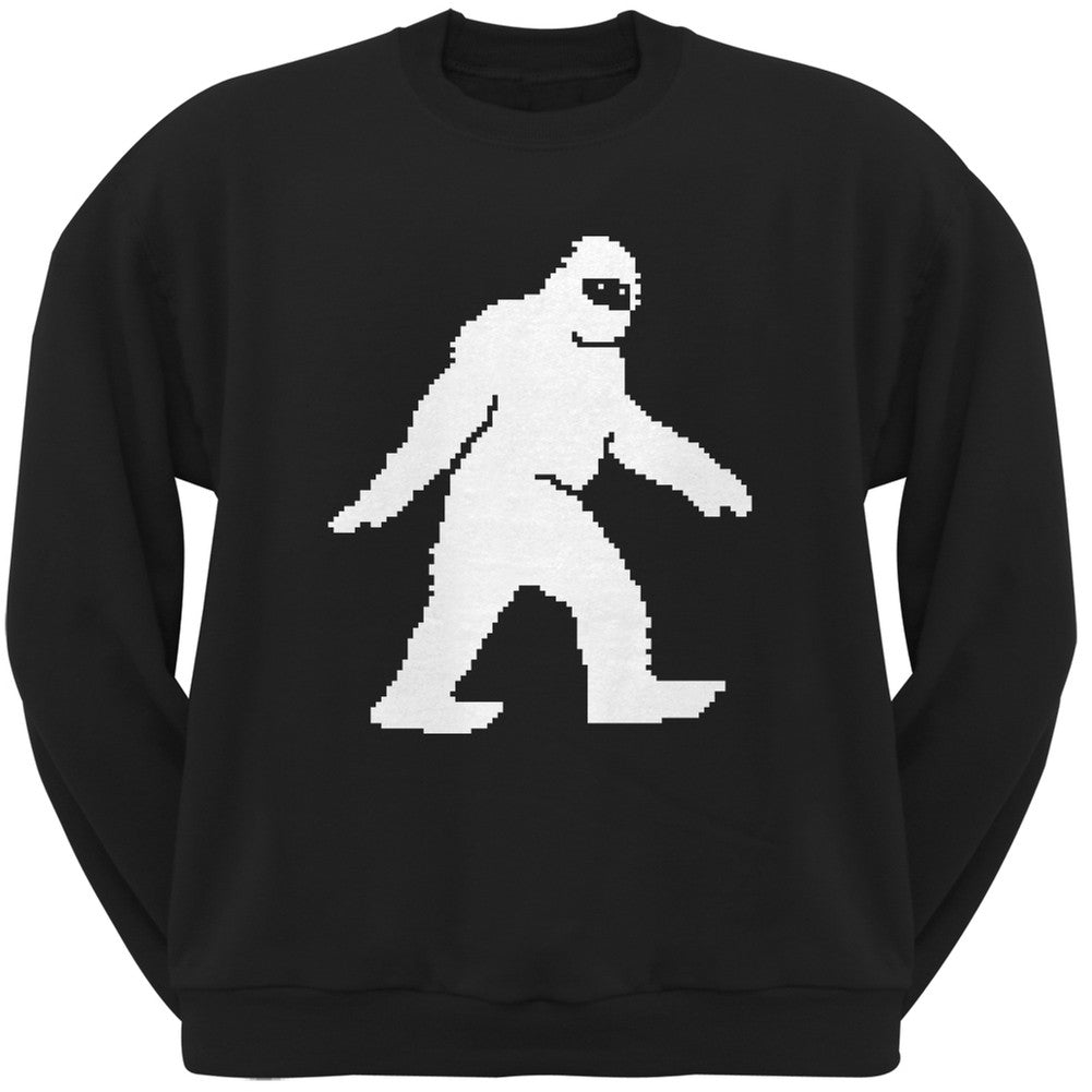 8-Bit Sasquatch Black Sweatshirt Men's Sweatshirts Old Glory SM Black 