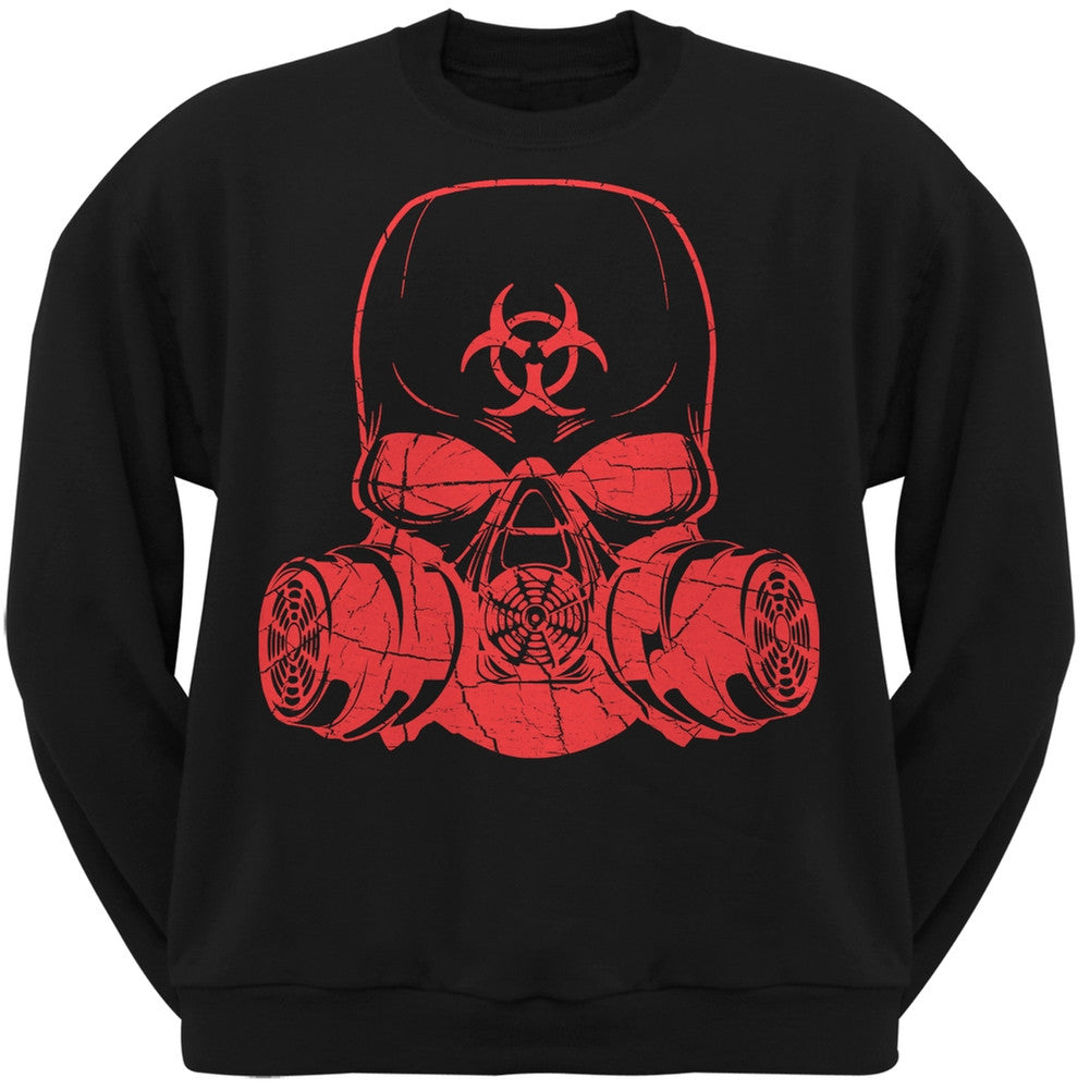 Guerrilla Warfare Bio Hazard Black Adult Crew Neck Sweatshirt Men's Sweatshirts Old Glory   