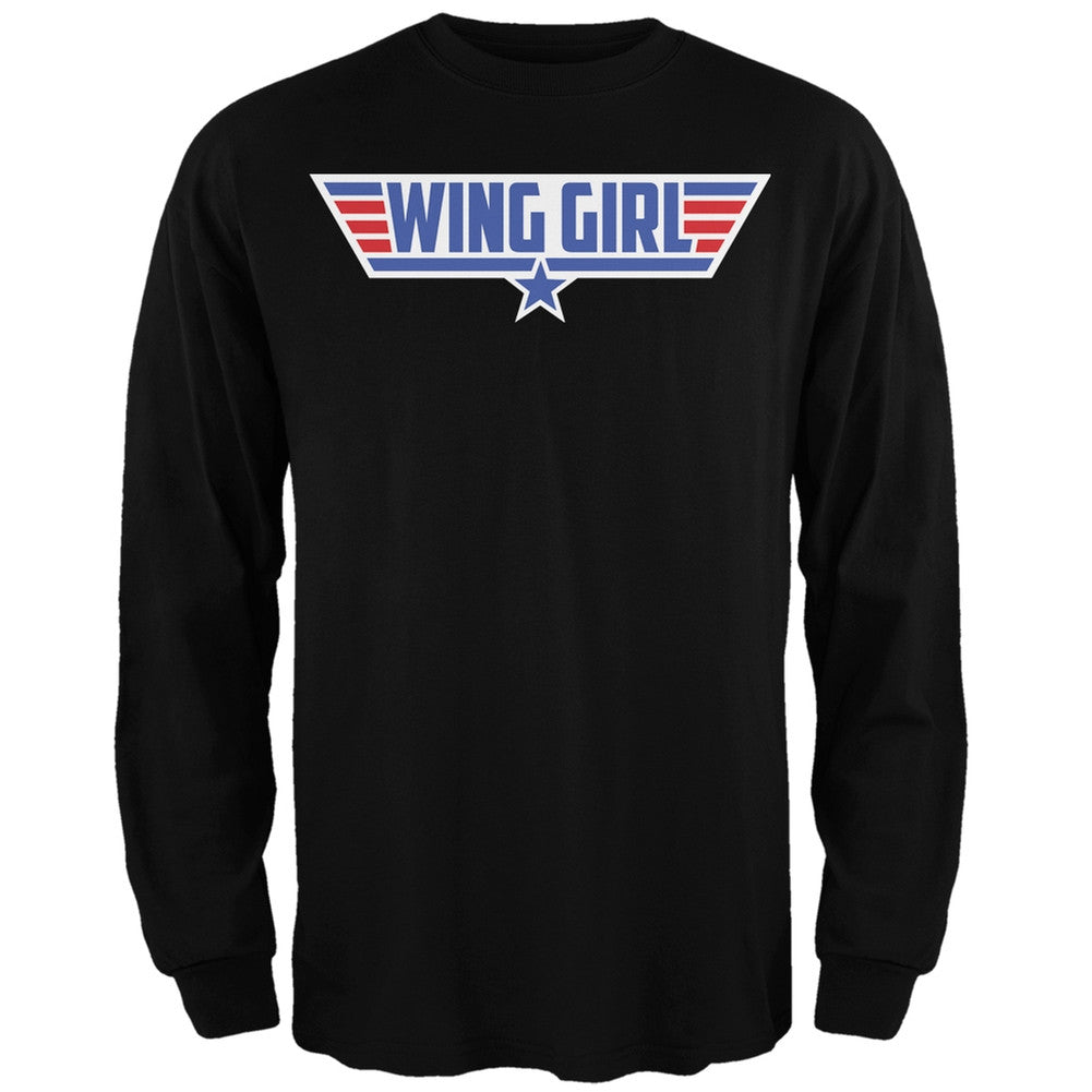 Wing Girl Black Adult Long Sleeve T-Shirt Men's Long Sleeves Old Glory   