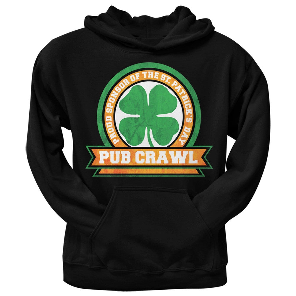 St. Patricks Day - Pub Crawl Adult Black Pull Over Hoodie Men's Hoodies Old Glory   