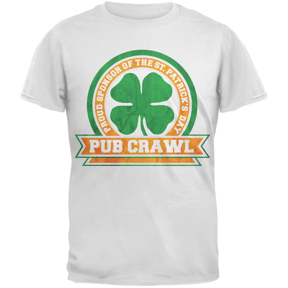 St. Patricks Day - Pub Crawl Black Adult T-Shirt Men's T-Shirts Old Glory   