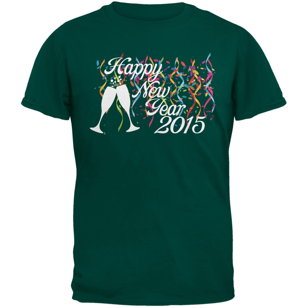 Happy New Year Party Black Adult T-Shirt Men's T-Shirts Old Glory   