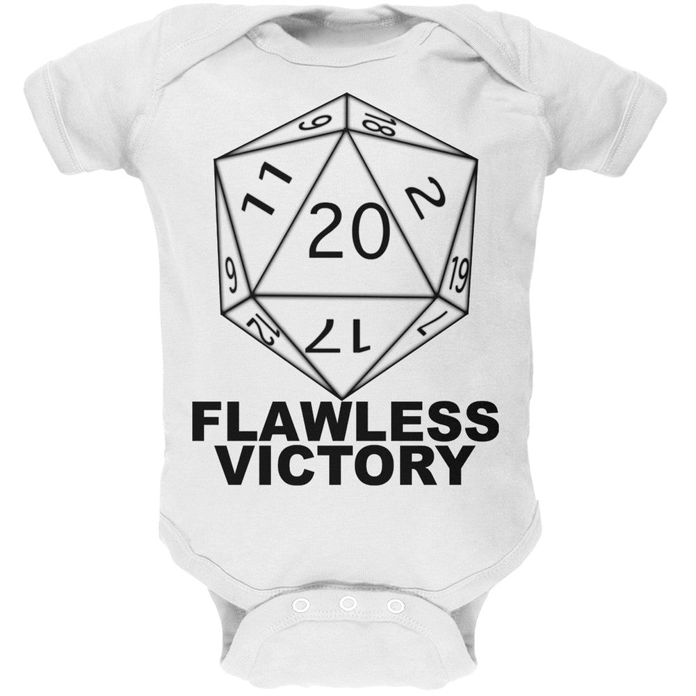 Flawless Victory D20 Role Playing Game White Baby One Piece Baby One Piece Old Glory 0-3M White 