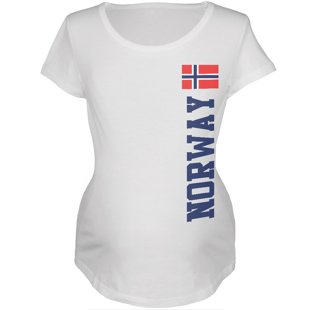 World Cup Norway White Womens Soft Maternity T-Shirt Maternity T-Shirts FIFA   