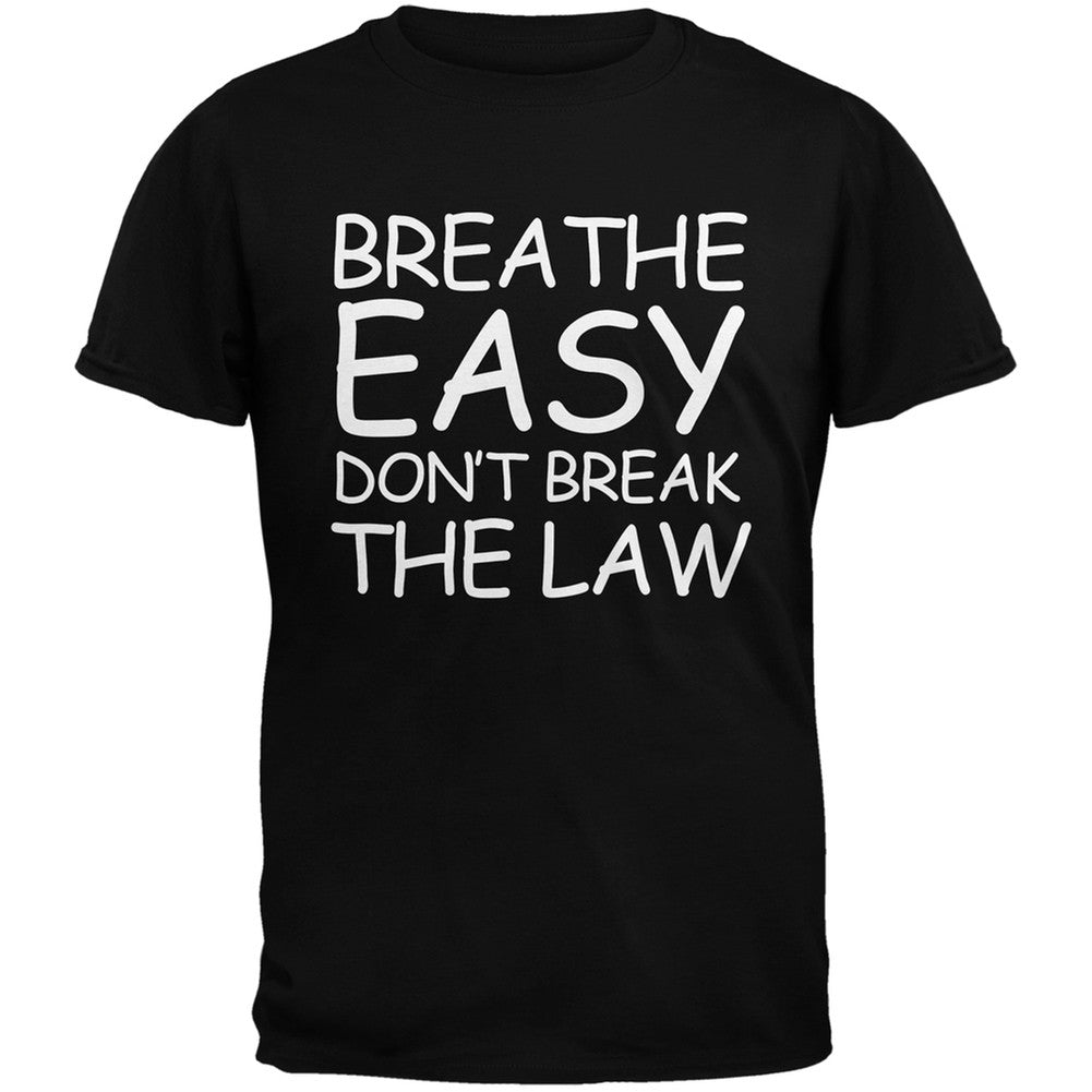 Breathe Easy Black Adult T-Shirt Men's T-Shirts Old Glory   