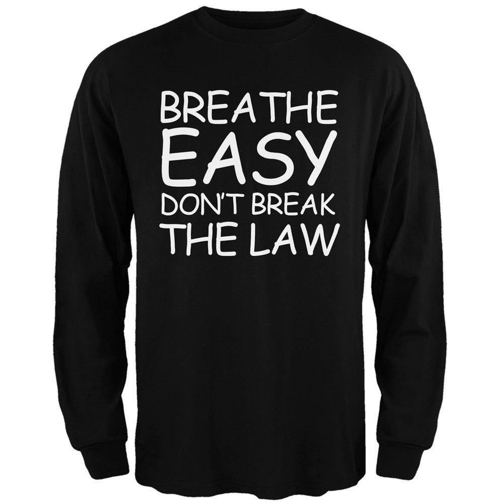 Breathe Easy Black Adult Long Sleeve T-Shirt Men's Long Sleeves Old Glory   