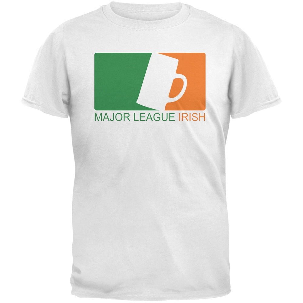 St. Patricks Day - Major League Irish Beer Black Adult T-Shirt Men's T-Shirts Old Glory   