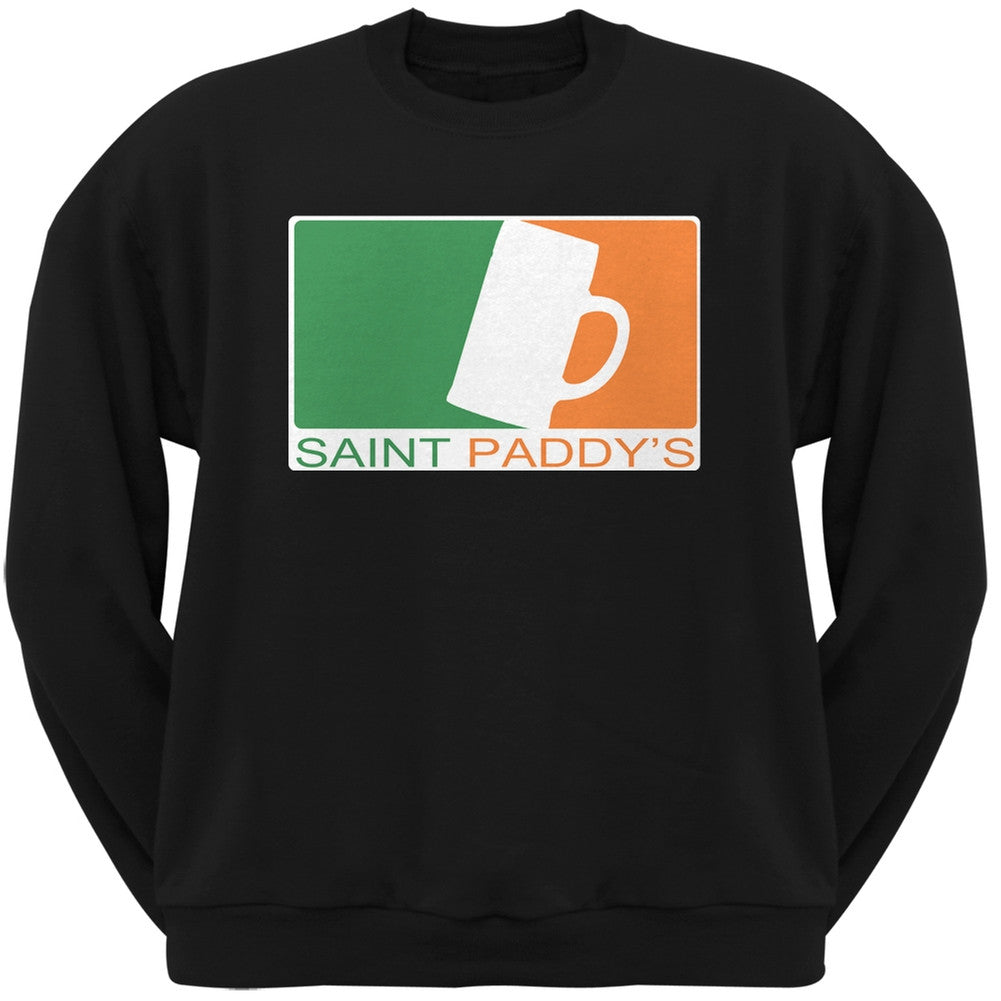 St. Patricks Day - Saint Paddy's Day Beer Mug Black Adult Crew Neck Sweatshirt Men's Sweatshirts Old Glory   