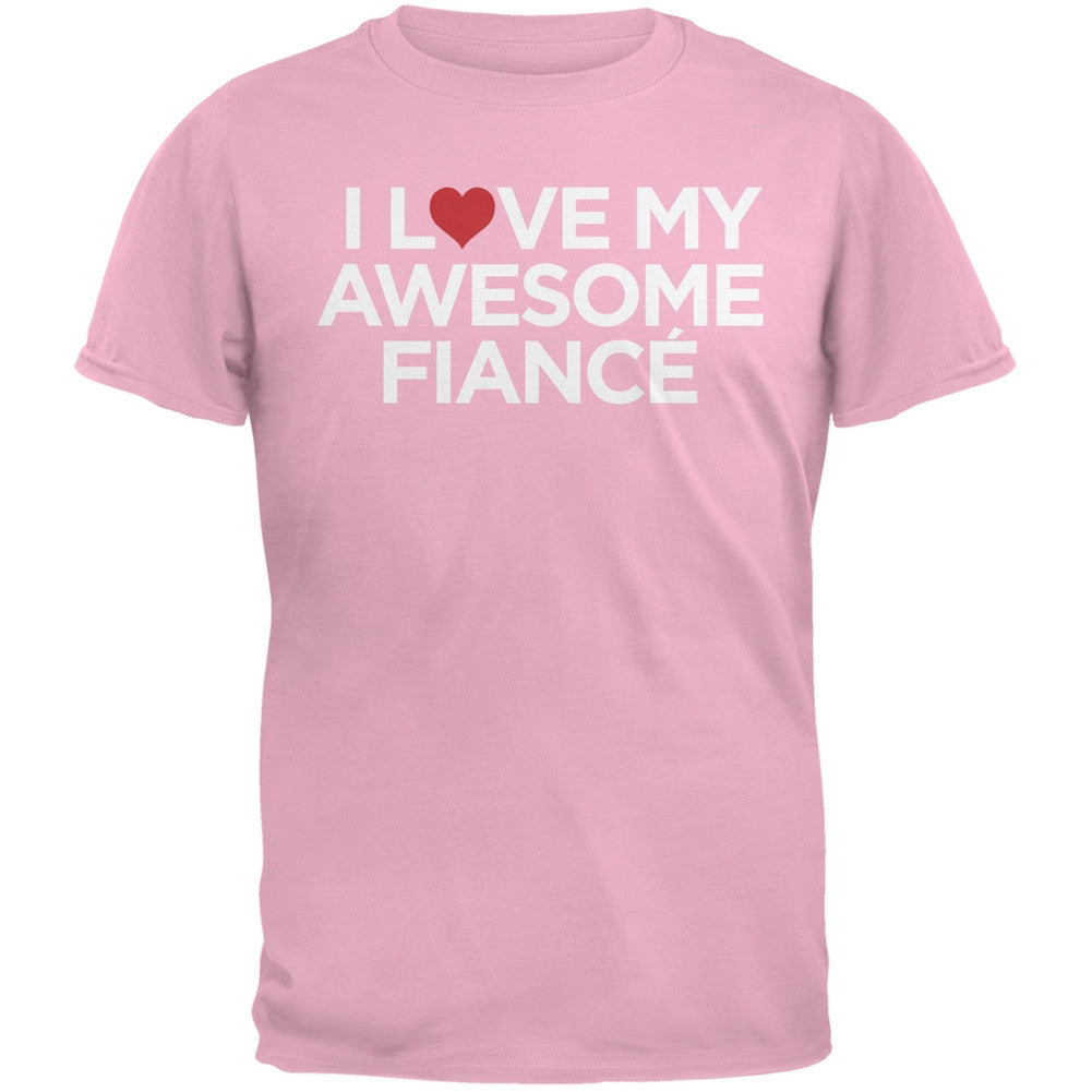 Valentine's Day - I Love My Awesome Fianc?? Black Adult T-Shirt Men's T-Shirts Old Glory   