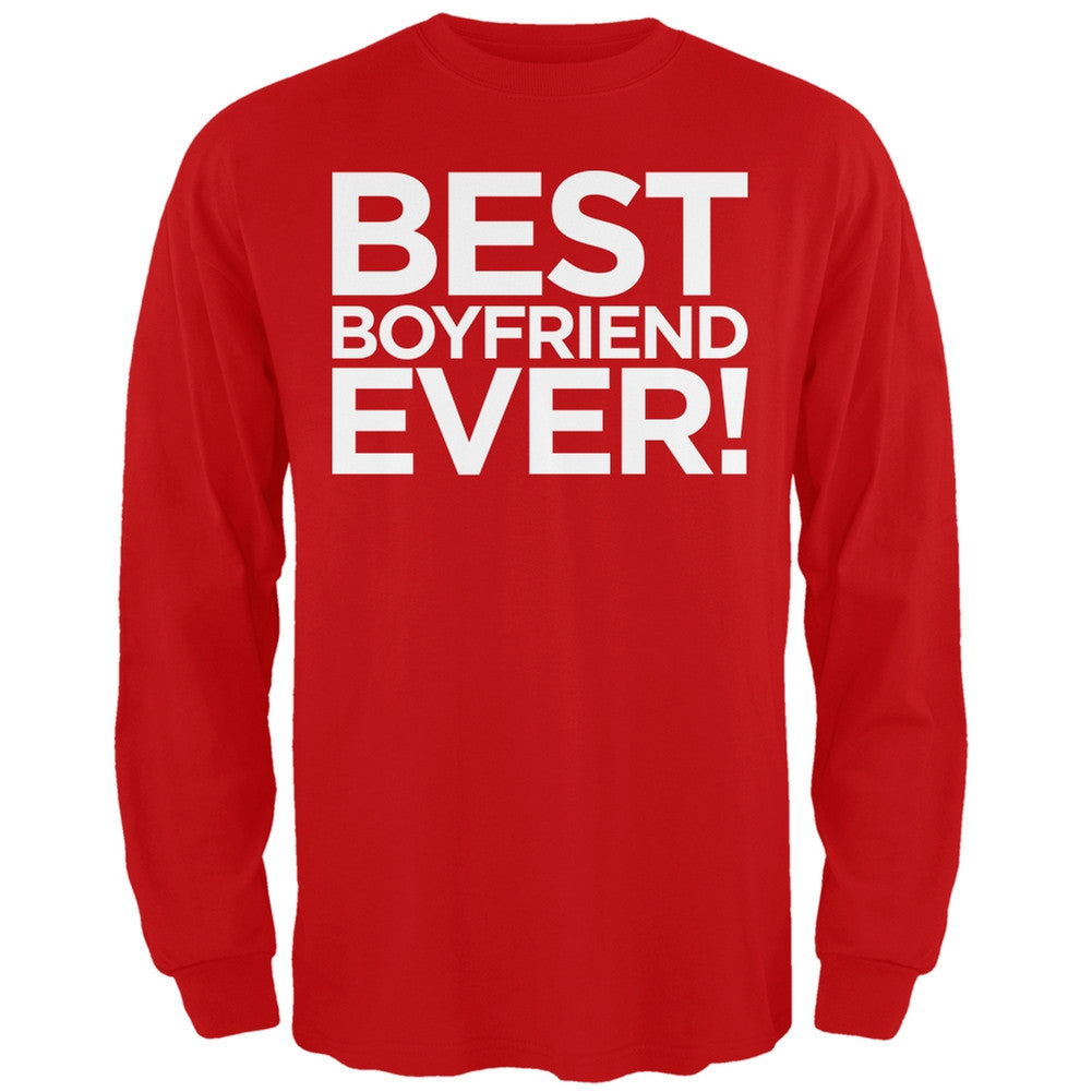 Valentine's Day - Best Boyfriend Ever Black Adult Long Sleeve T-Shirt Men's Long Sleeves Old Glory   