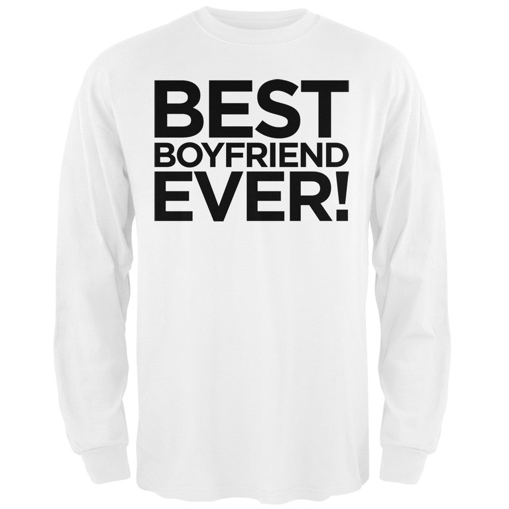 Valentine's Day - Best Boyfriend Ever Black Adult Long Sleeve T-Shirt Men's Long Sleeves Old Glory   