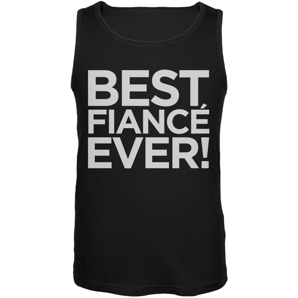 Valentine's Day - Best Fiance Ever Black Mens Tank Top Men's Tank Tops Old Glory 2XL Black 