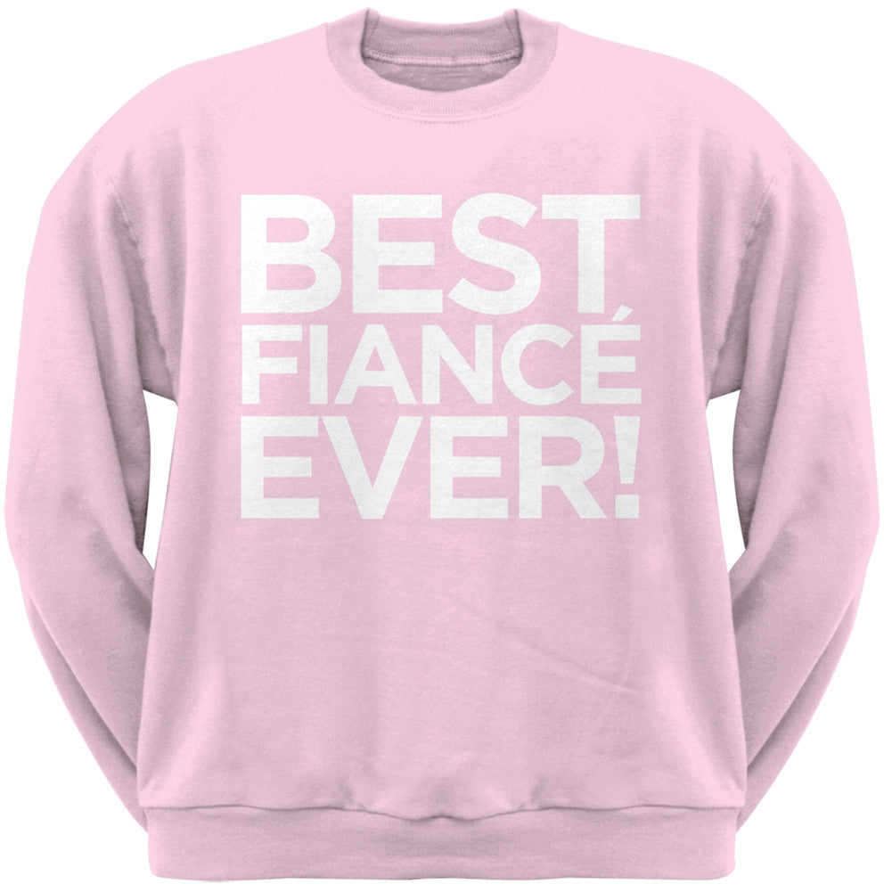 Valentine's Day - Best Fiance Ever Black Adult Crew Neck Sweatshirt Men's Sweatshirts Old Glory   