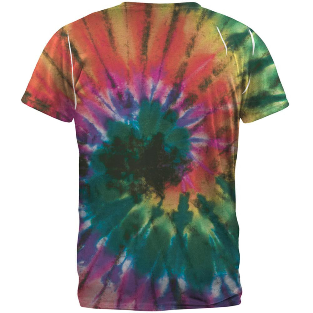 Smokey Spiral Tie Dye All Over Adult T-Shirt Men's T-Shirts Old Glory   