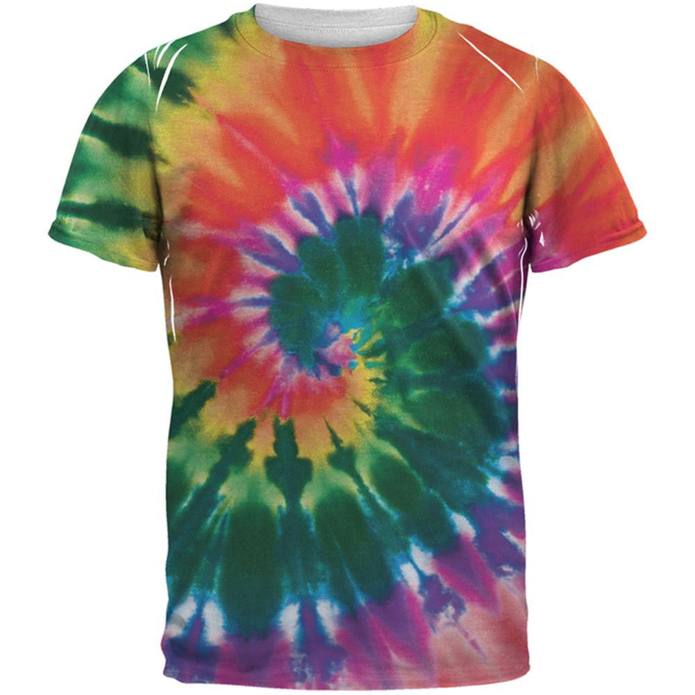 Spiral Tie Dye All Over Adult T-Shirt Men's T-Shirts Old Glory 2XL Multi 