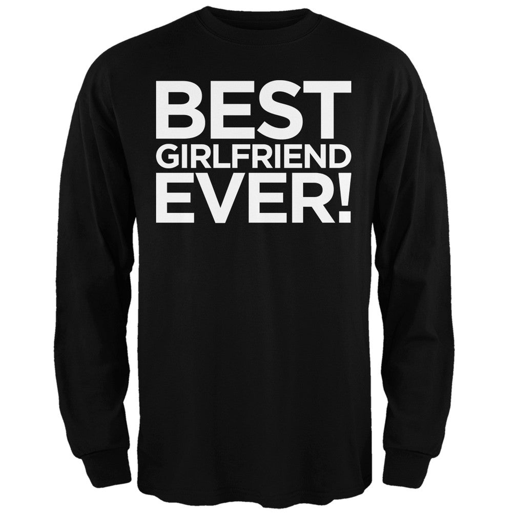 Valentine's Day - Best Girlfriend Ever Black Adult Long Sleeve T-Shirt Juniors Long Sleeves Old Glory   