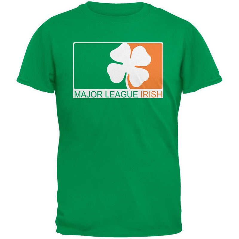 St. Patricks Day - Major League Irish Clover Black Youth T-Shirt Youth T-Shirts Old Glory   