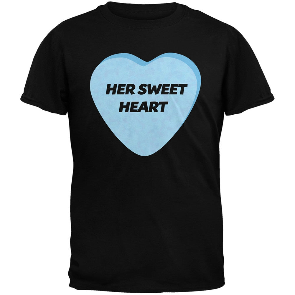 Valentine's Day - Her Sweetheart Black Adult T-Shirt Men's T-Shirts Old Glory   