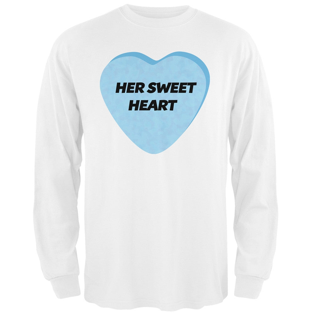 Valentine's Day - Her Sweetheart Black Adult Long Sleeve T-Shirt Men's Long Sleeves Old Glory   