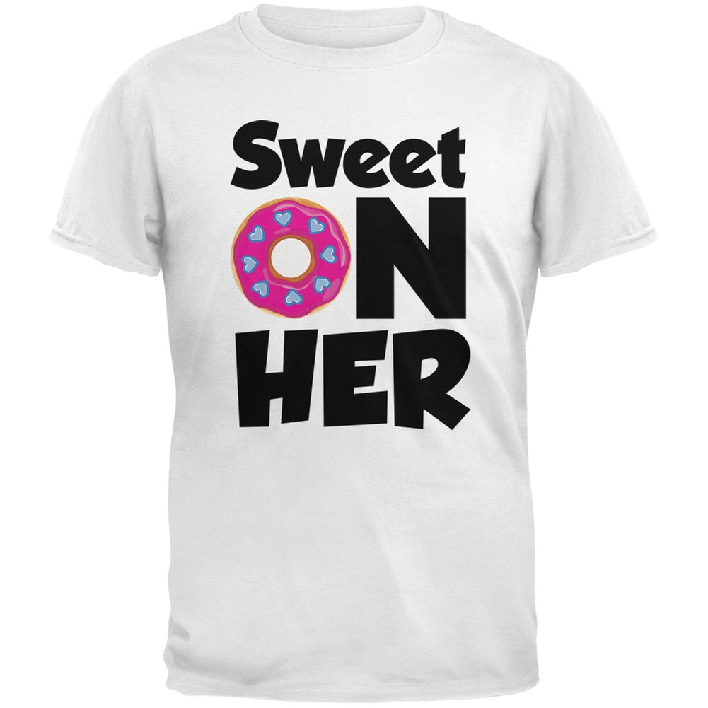 Valentine's Day - Sweet on Her Black Adult T-Shirt Men's T-Shirts Old Glory   