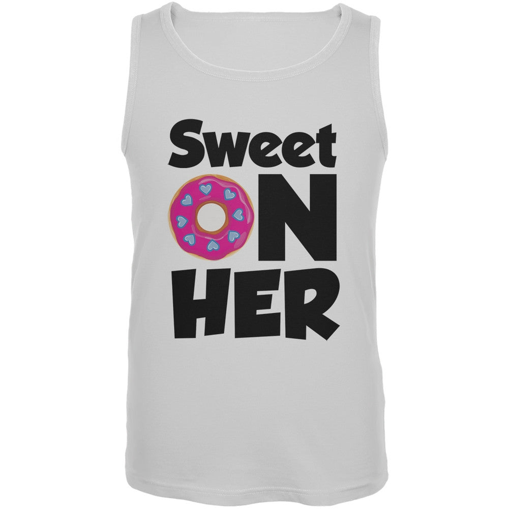 Valentine's Day - Sweet on Her Black Mens Tank Top Men's Tank Tops Old Glory   