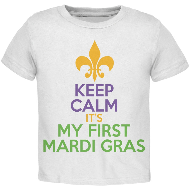 Mardi Gras - My First Mardi Gras Black Toddler T-Shirt Toddler T-Shirts Old Glory   