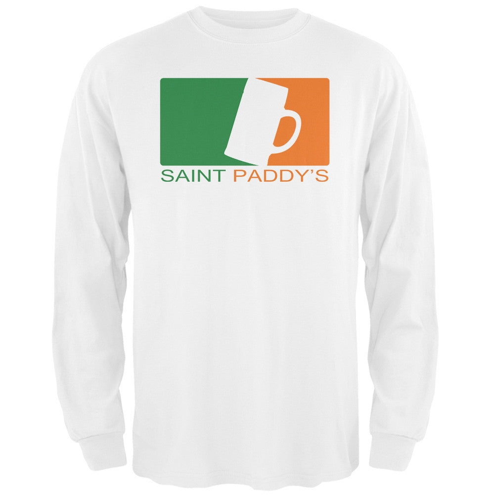 St. Patricks Day - Saint Paddy's Day Beer Mug Black Adult Long Sleeve T-Shirt Men's Long Sleeves Old Glory   