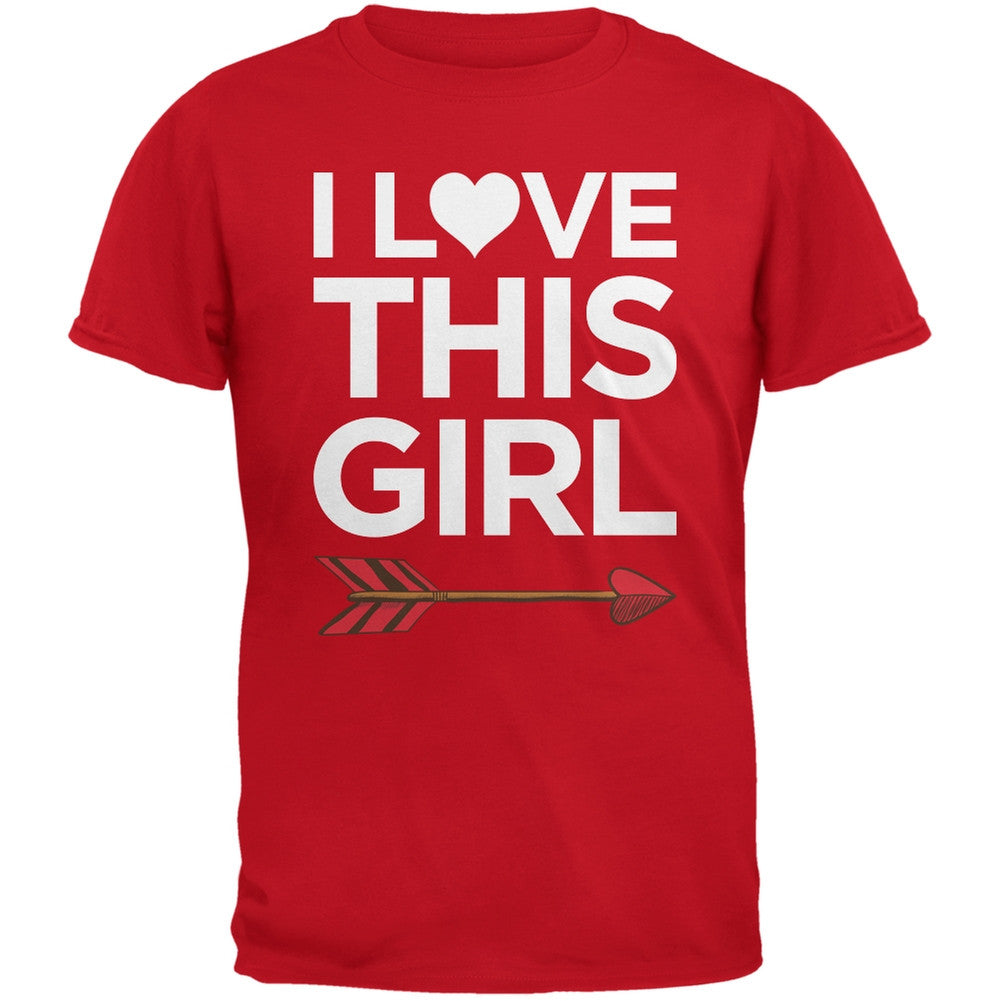 I Love This Girl Red Adult T-Shirt Men's T-Shirts Old Glory 2XL Red 