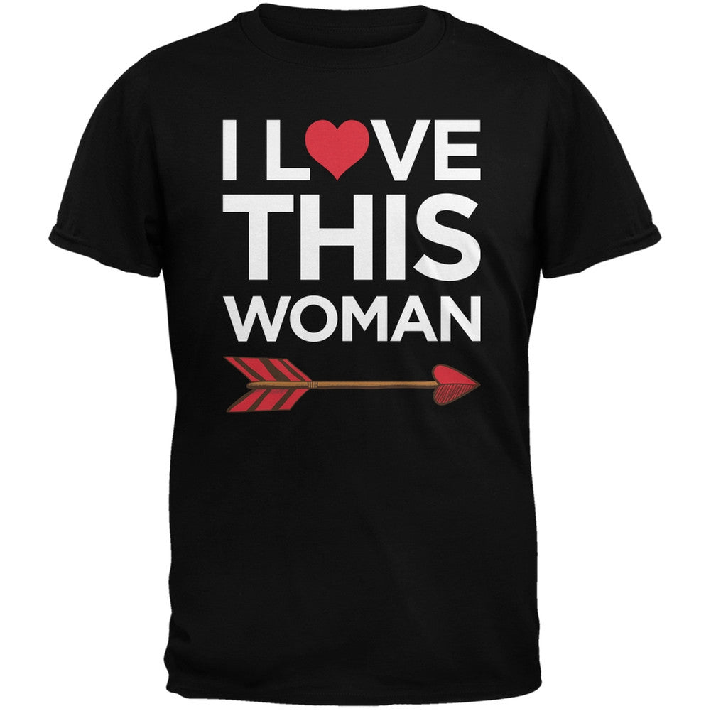 I Love This Woman Black Adult T-Shirt Men's T-Shirts Old Glory   