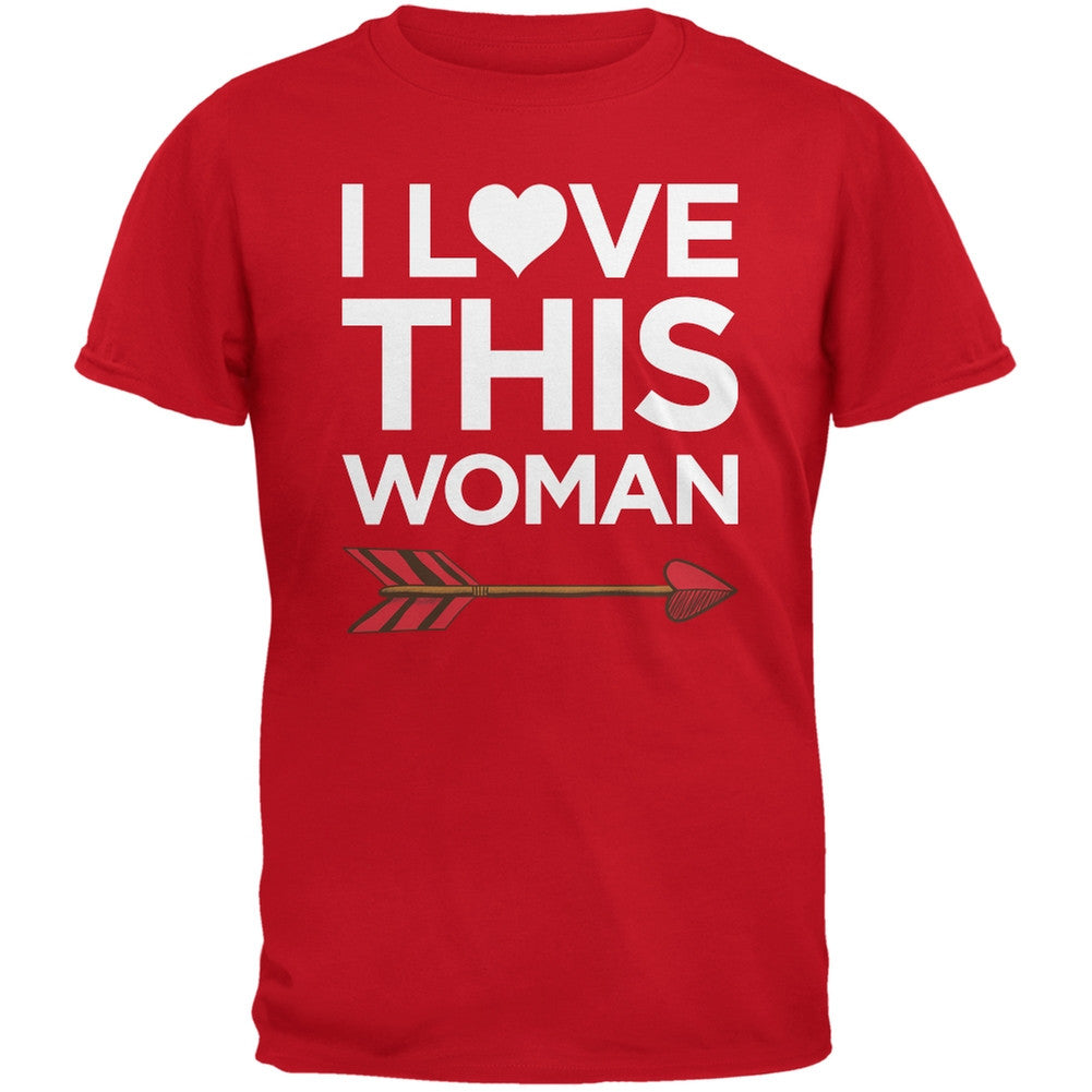 I Love This Woman Red Adult T-Shirt Men's T-Shirts Old Glory 2XL Red 